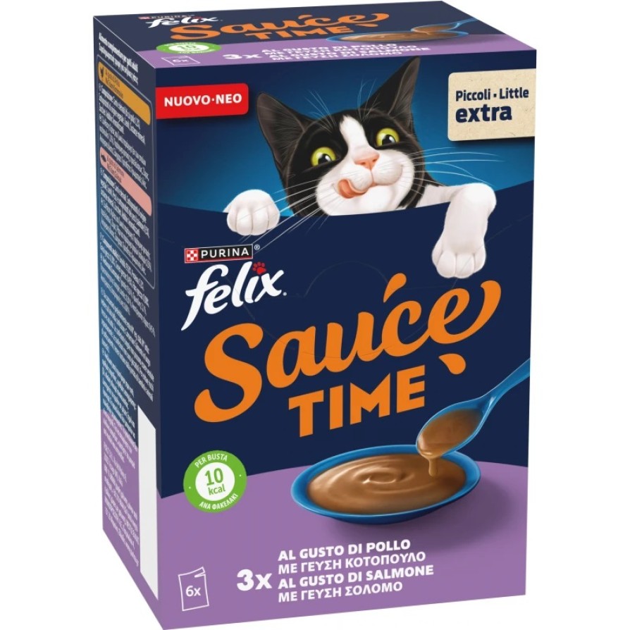 Felix Sauce Time Πολυσυσκευασία με ΚΟΤΟΠΟΥΛΟ & ΣΟΛΟΜΟ 40gr FELIX