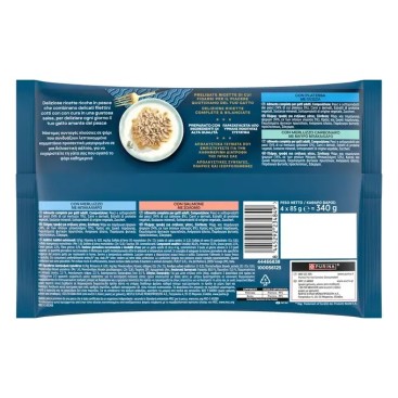 Gourmet Perle Πολυσυσκευασία Φιλετάκια σε σάλτσα με ΜΠΑΚΑΛΙΑΡΟ, ΣΟΛΟΜΟ, ΓΛΩΣΣΑ & ΓΑΔΟ 4x85gr
