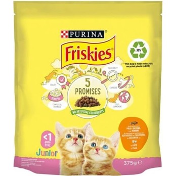Friskies Cat JUNIOR Κοτόπουλο & Γαλοπούλα με Λαχανικά & Γάλα 375gr