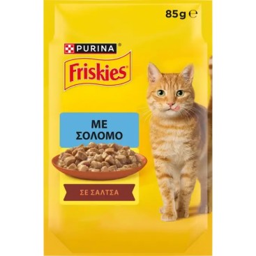 FRISKIES Wet Cat σε σάλτσα με Σολομό 85GR