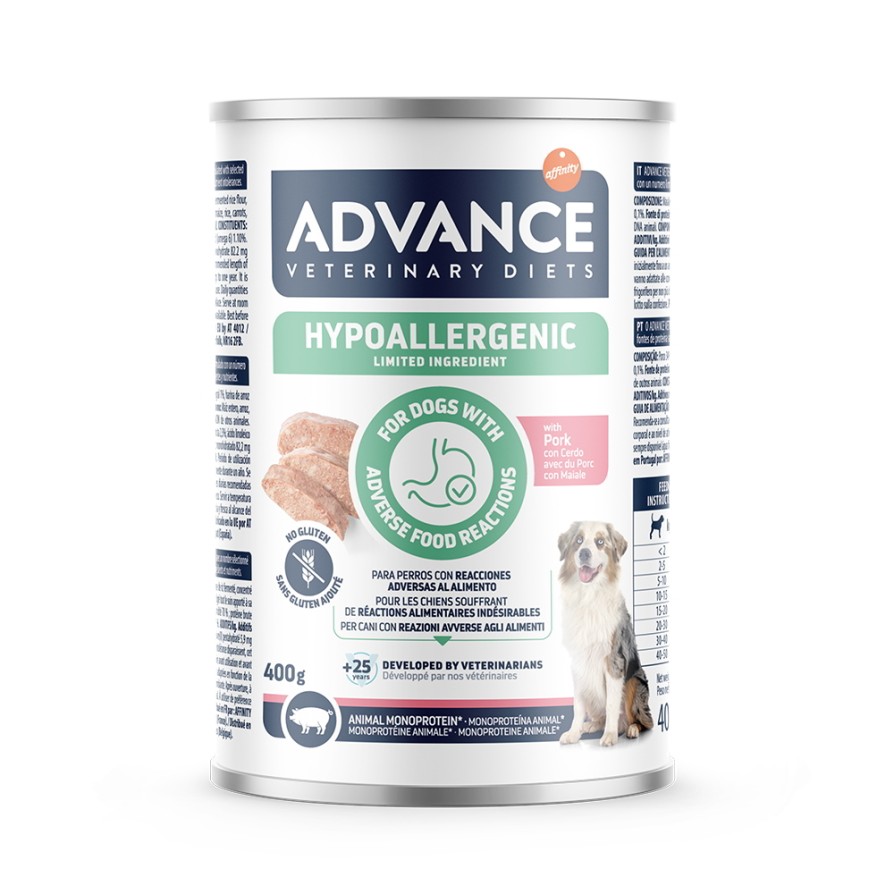 ADVANCE VET DOG HYPOALLERGENIC PORK 400gr ADVANCE VETERINARY DIET
