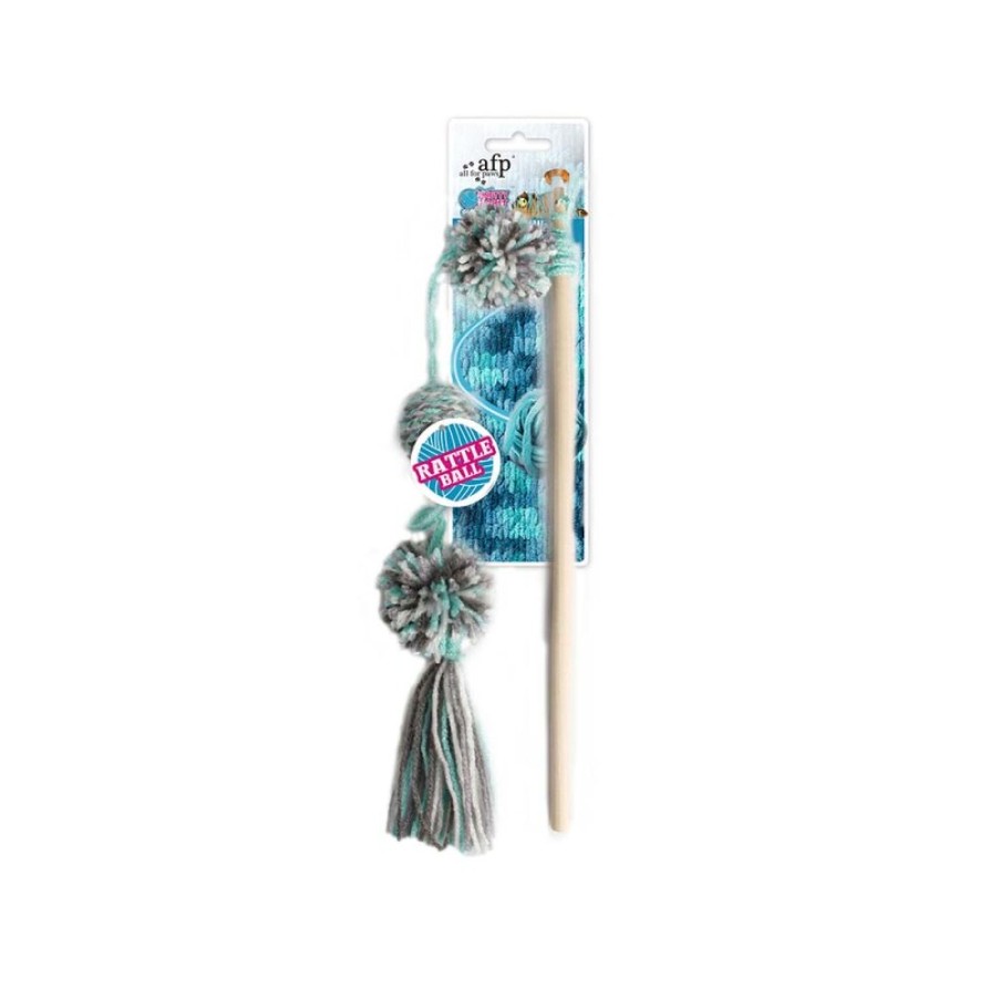 AFP Παιχνίδι Γάτας Knotty Habit Yarn Pom Pom Wand AFP