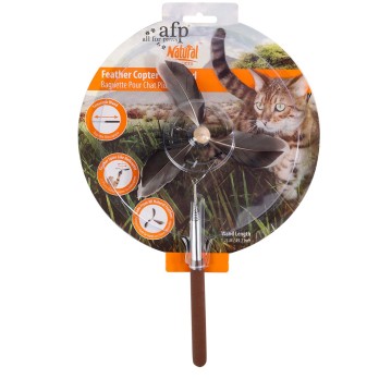 AFP Παιχνίδι Γάτας Instincts Feather Copter Wand Καφέ