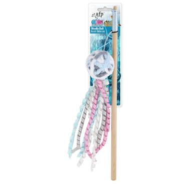 AFP Παιχνίδι Γάτας Knotty Habit Woolly Ball Wand Μπλέ