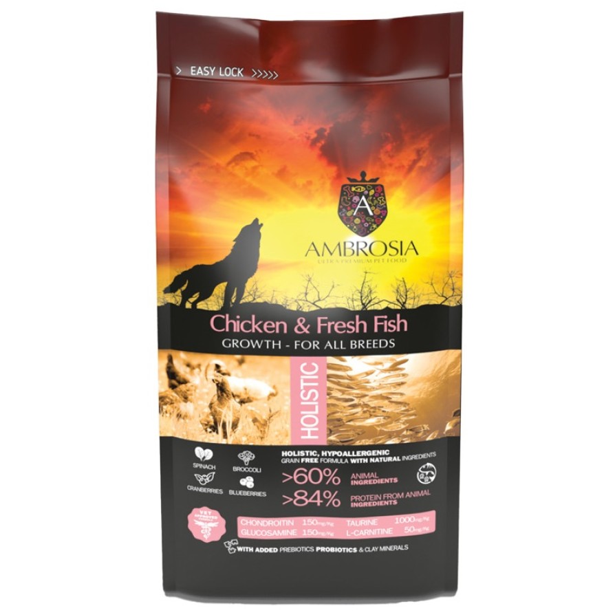 AMBROSIA GRAIN FREE PUPPY REGULAR CHICKEN & FISH  AMBROSIA AMBROSIA GRAIN FREE PUPPY REGULAR CHICKEN & FISH  AMBROSIA