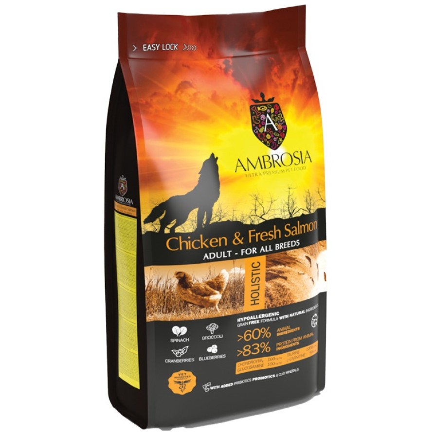 AMBROSIA GRAIN FREE ADULT CHICKEN & SALMON  AMBROSIA AMBROSIA GRAIN FREE ADULT CHICKEN & SALMON  AMBROSIA