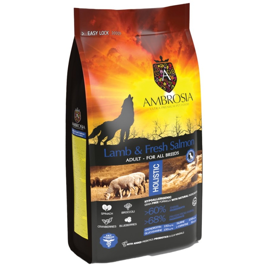 AMBROSIA GRAIN FREE ADULT LAMB & SALMON AMBROSIA AMBROSIA GRAIN FREE ADULT LAMB & SALMON AMBROSIA