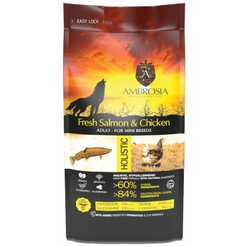 AMBROSIA GRAIN FREE ADULT MINI ΚΟΤΟΠΟΥΛΟ & ΣΟΛΟΜΟΣ AMBROSIA GRAIN FREE ADULT MINI ΚΟΤΟΠΟΥΛΟ & ΣΟΛΟΜΟΣ