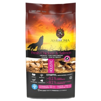 AMBROSIA GRAIN FREE PUPPY LARGE ΚΟΤΟΠΟΥΛΟ & ΣΟΛΟΜΟ AMBROSIA GRAIN FREE PUPPY LARGE ΚΟΤΟΠΟΥΛΟ & ΣΟΛΟΜΟ