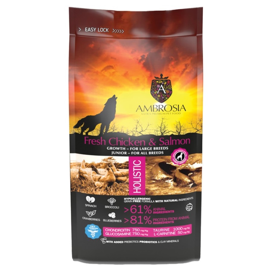 AMBROSIA GRAIN FREE PUPPY LARGE ΚΟΤΟΠΟΥΛΟ & ΣΟΛΟΜΟ AMBROSIA AMBROSIA GRAIN FREE PUPPY LARGE ΚΟΤΟΠΟΥΛΟ & ΣΟΛΟΜΟ AMBROSIA
