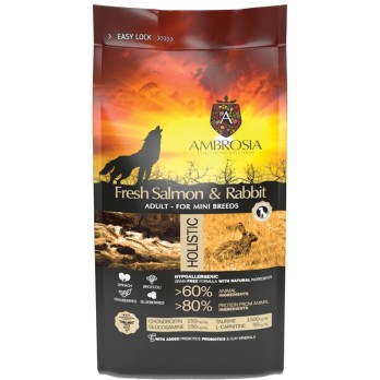 AMBROSIA GRAIN FREE ADULT MINI SENSITIVE FRESH ΣΟΛΟΜΟΣ & ΚΟΥΝΕΛΙ AMBROSIA GRAIN FREE ADULT MINI SENSITIVE FRESH ΣΟΛΟΜΟΣ & ΚΟΥΝΕΛΙ