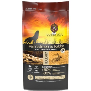 AMBROSIA GRAIN FREE ADULT MINI SENSITIVE FRESH ΣΟΛΟΜΟΣ & ΚΟΥΝΕΛΙ AMBROSIA GRAIN FREE ADULT MINI SENSITIVE FRESH ΣΟΛΟΜΟΣ & ΚΟΥΝΕΛΙ