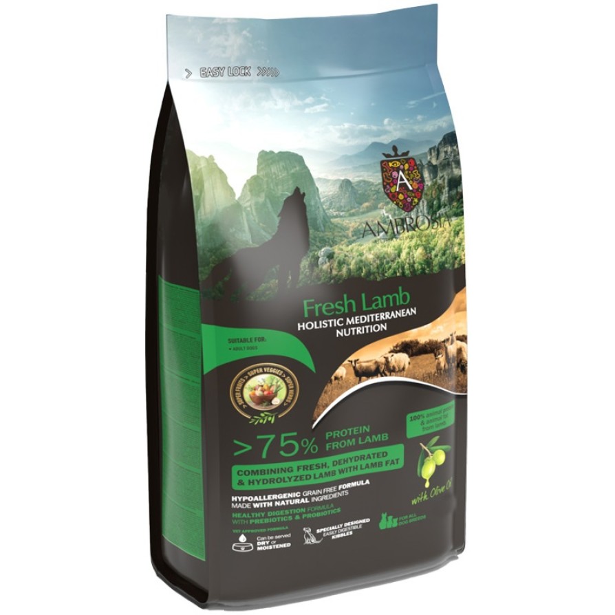 AMBROSIA MEDITERRANEAN GRAIN FREE ADULT FRESH LAMB
