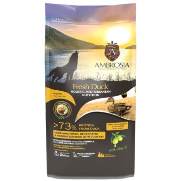 AMBROSIA MEDITERRANEAN GRAIN FREE ADULT SENSITIVE FRESH DUCK