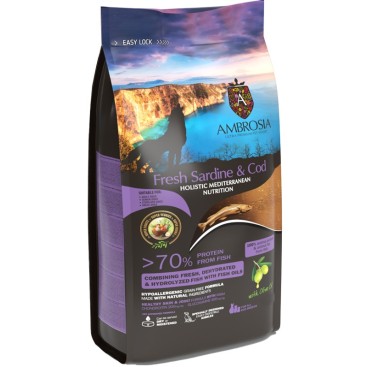 AMBROSIA MEDITERRANEAN GRAIN FREE PUPPY FRESH SARDINE & HERRING