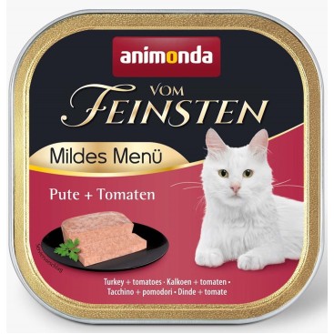 ANIMODA V.F.MILD MENUE ΓΑΤΑΣ ΓΑΛΟΠΟΥΛΑ & ΝΤΟΜΑΤΑ 100gr