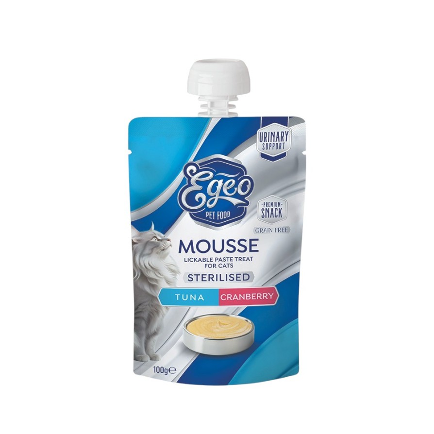 EGEO CAT MOUSSE STERILIZED TUNA, KRILL & CRANBERRY 100gr ΓΑΤΑ