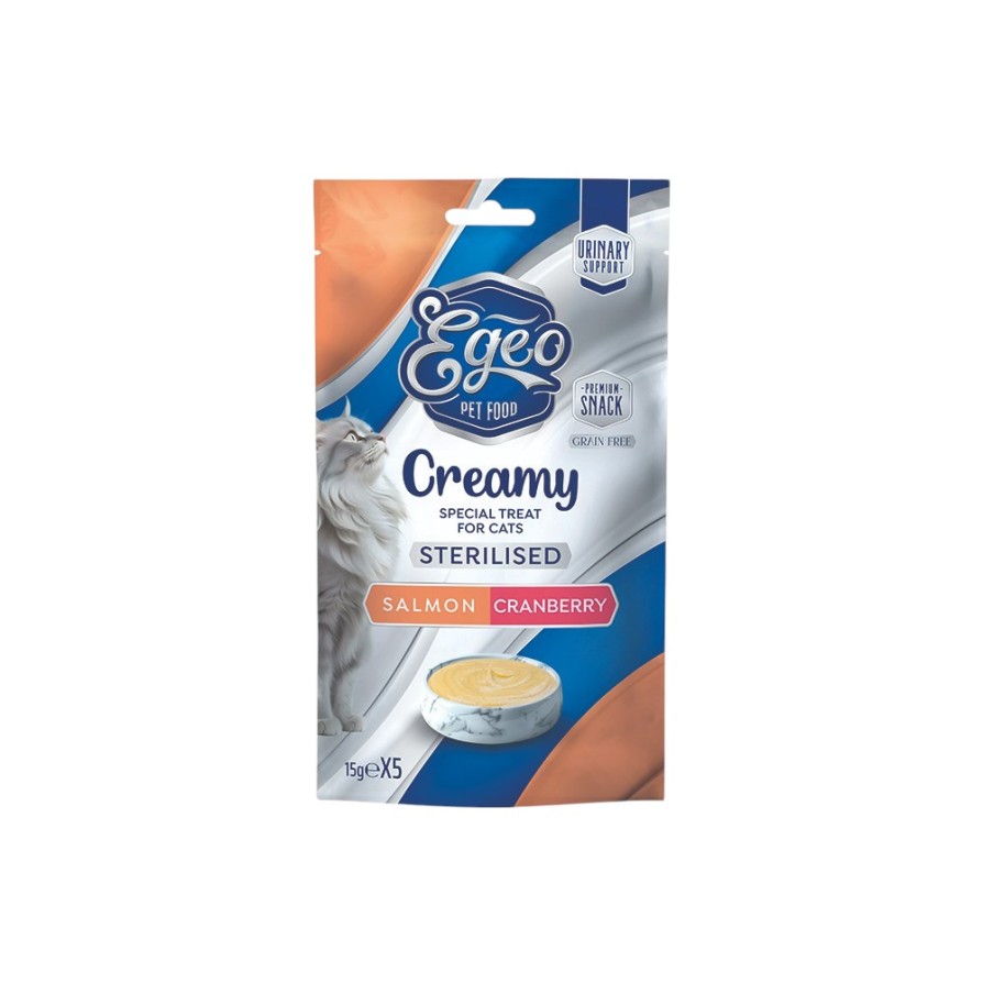 EGEO CAT CREAMY SALMON & CRANBERRY 5x15gr ΓΑΤΑ