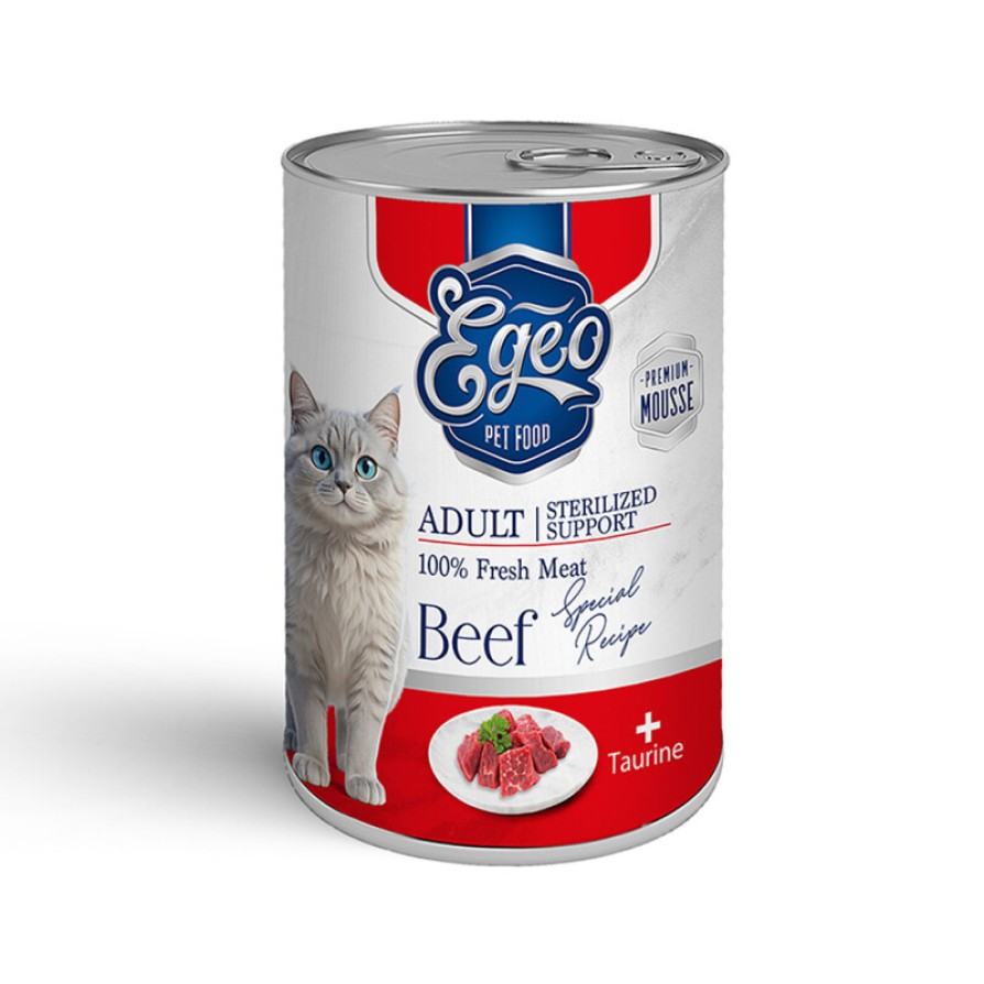 EGEO ADULT CAT ΒΟΔΙΝΟ MOUSSE 375gr ΓΑΤΑ
