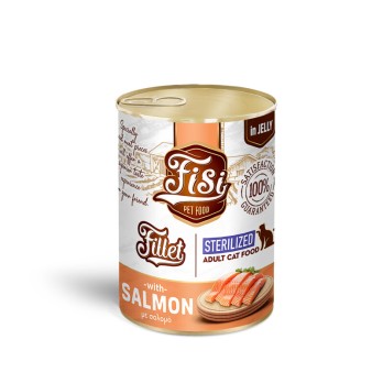 FISI FILLET CAT ADULT ΣΟΛΩΜΟ ΣΕ ΖΕΛΕ STERILIZED 400gr