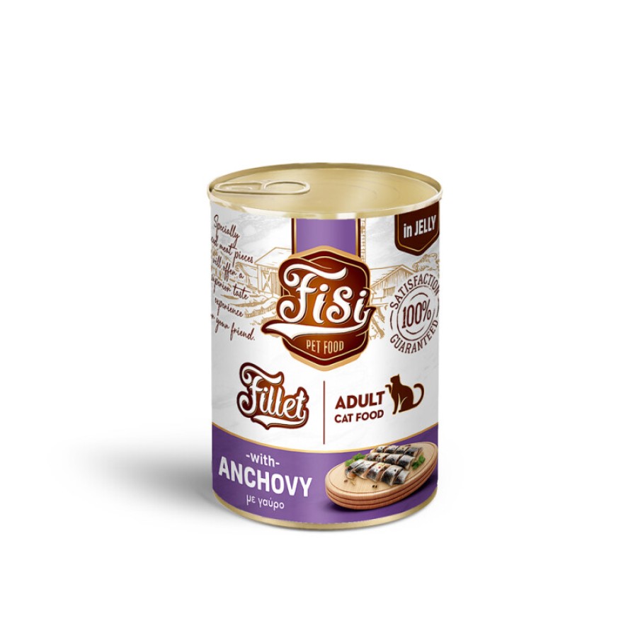 FISI FILLET CAT ADULT ΓΑΥΡΟΣ ΣΕ ΖΕΛΕ 400gr FISI