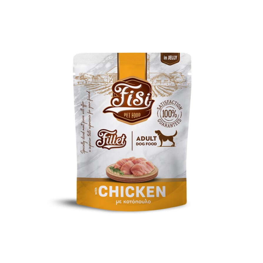 FISI FILLET ADULT DOG ΚΟΤΟΠΟΥΛΟ ΣΕ ΖΕΛΕ POUCH 500gr FISI