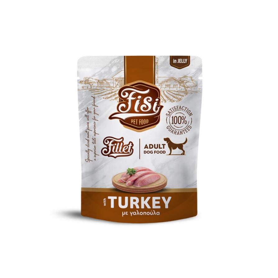 FISI FILLET ADULT DOG ΓΑΛΟΠΟΥΛΑ ΣΕ ΖΕΛΕ POUCH 500gr FISI