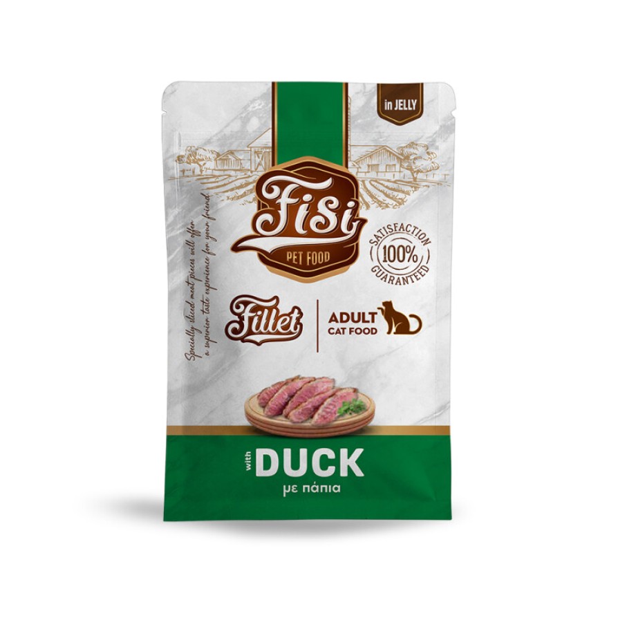 FISI FILLET ADULT CAT ΠΑΠΙΑ ΣΕ ΖΕΛΕ POUCH 85gr FISI