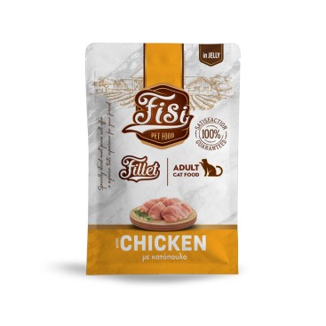 FISI FILLET ADULT CAT ΚΟΤΟΠΟΥΛΟ ΣΕ ΖΕΛΕ POUCH 85gr