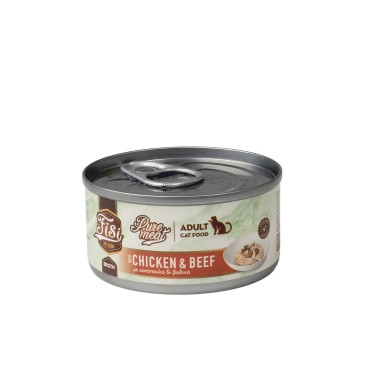 FISI PURE MEAT CAT ADULT ΚΟΤΟΠΟΥΛΟ & ΜΟΣΧΑΡΙ 80gr