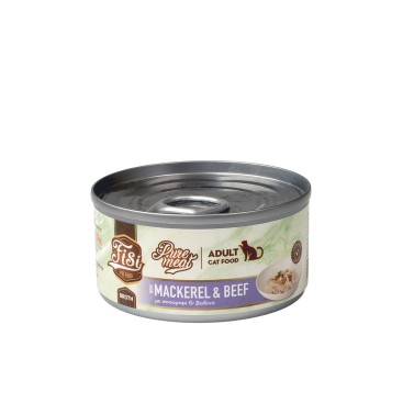 FISI PURE MEAT CAT ADULT ΣΚΟΥΜΠΡΙ & ΜΟΣΧΑΡΙ 80gr