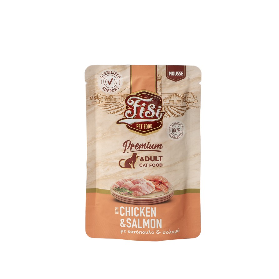 FISI CAT ADULT ΚΟΤΟΠΟΥΛΟ & ΣΟΛΟΜΟΣ 80gr FISI