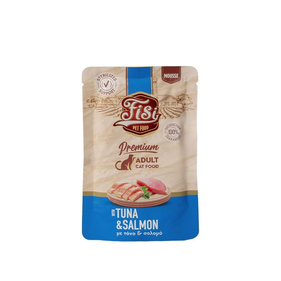 FISI CAT ADULT ΤΟΝΟΣ & ΣΟΛΟΜΟΣ 80gr ΓΑΤΑ