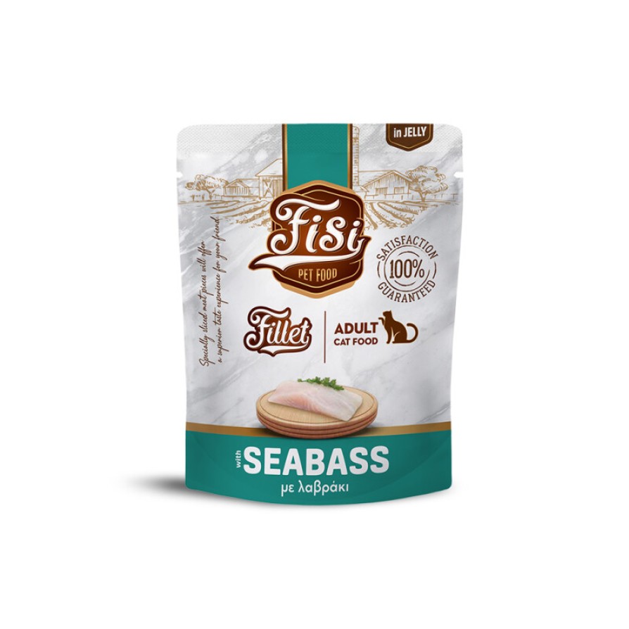 FISI FILLET CAT ADULT ΛΑΥΡΑΚΙ ΣΕ ΖΕΛΕ POUCH 300gr FISI