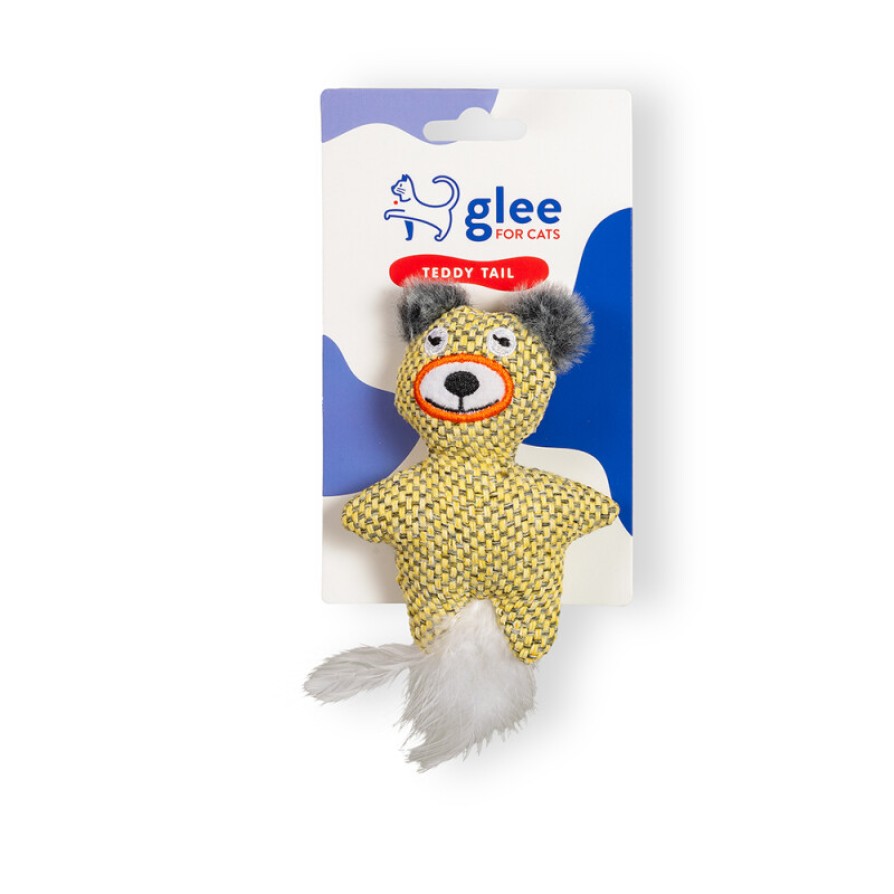 GLEE ΠΑΙΧΝΙΔΙ ΓΑΤΑΣ TEDDY FEATHER TAIL ΚΙΤΡΙΝΟ GLEE