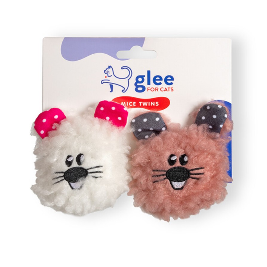 GLEE ΠΑΙΧΝΙΔΙ ΓΑΤΑΣ MICE DOT TWINS ΜΕ CATNIP 10X6cm GLEE