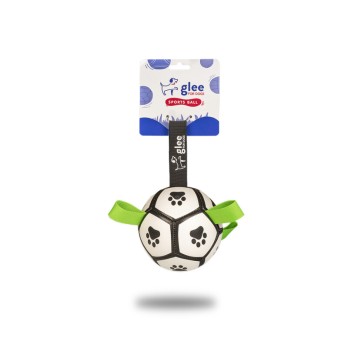 GLEE ΠΑΙΧΝΙΔΙ ΣΚΥΛΟΥ SOCCER BALL ΛΕΥΚΟ -ΜΑΥΡΟ S