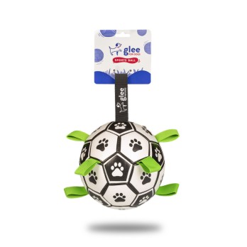 GLEE ΠΑΙΧΝΙΔΙ ΣΚΥΛΟΥ SOCCER BALL ΛΕΥΚΟ -ΜΑΥΡΟ L
