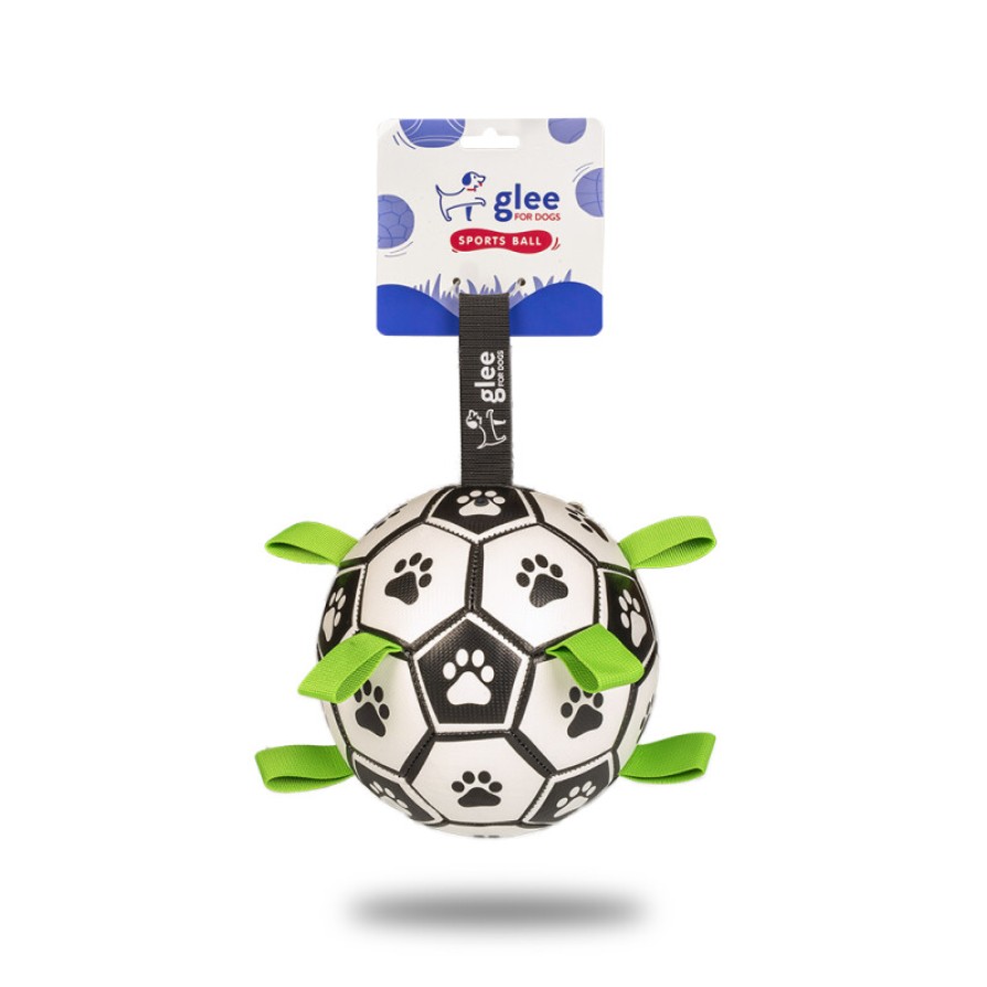 GLEE ΠΑΙΧΝΙΔΙ ΣΚΥΛΟΥ SOCCER BALL ΛΕΥΚΟ -ΜΑΥΡΟ L GLEE