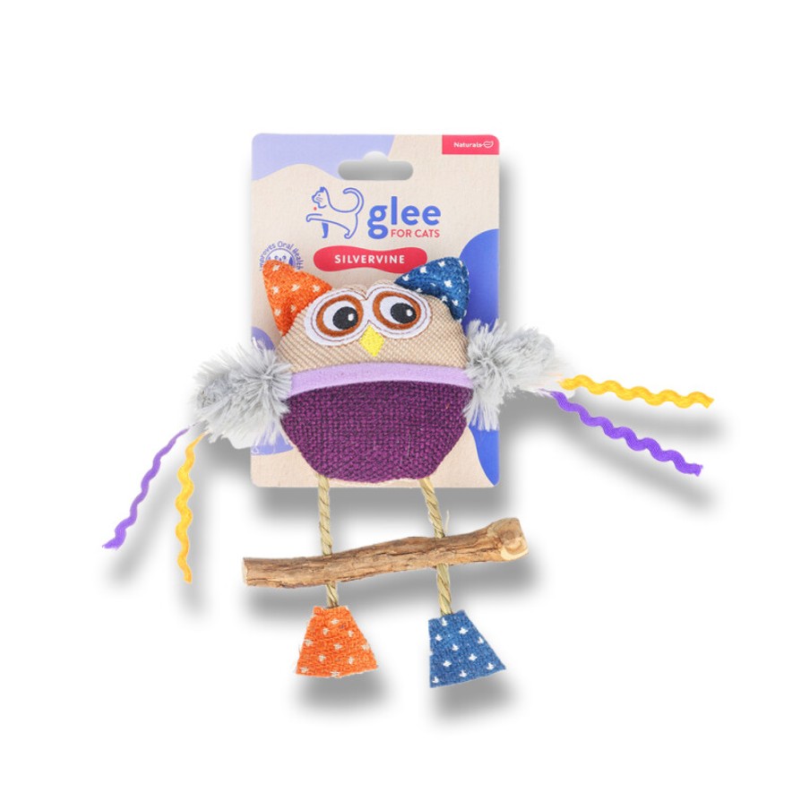 GLEE ΠΑΙΧΝΙΔΙ ΓΑΤΑΣ OWL ΜΕ CATNIP 17cm GLEE