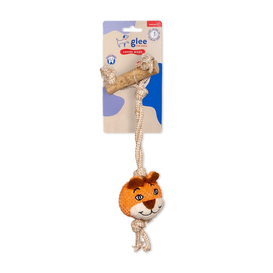 GLEE ΠΑΙΧΝΙΔΙ ΣΚΥΛΟΥ COFFEE WOOD LION SWING 30cm ΣΚΥΛΟΣ