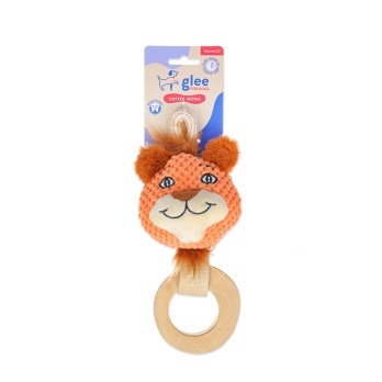 GLEE ΠΑΙΧΝΙΔΙ ΣΚΥΛΟΥ COFFEE WOOD LIONESS RING 21cm