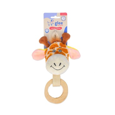 GLEE ΠΑΙΧΝΙΔΙ ΣΚΥΛΟΥ COFFEE WOOD GIRAFFE RING 21cm
