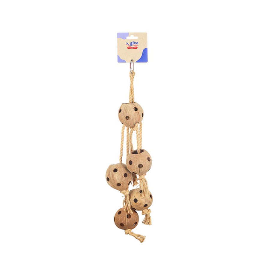 GLEE ΠΑΙΧΝΙΔΙ ΠΤΗΝΩΝ COCONUT ROPE SWING & FORAGE 84cm GLEE 