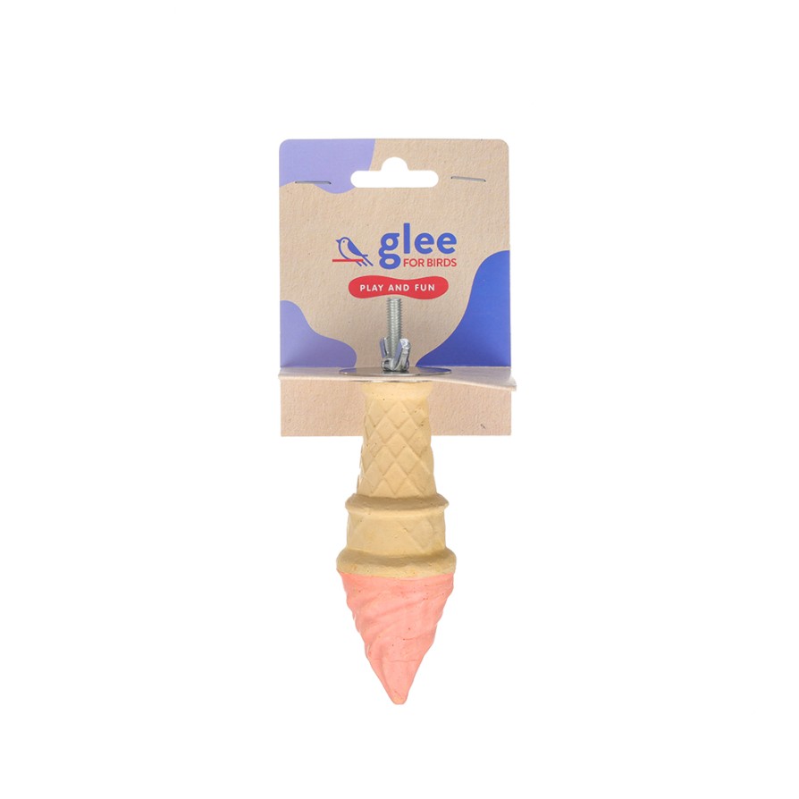 GLEE ΠΕΤΡΑ ΑΣΒΕΣΤΙΟΥ ΠΤΗΝΩΝ CINNAMON ICE CREAM PERCH 13cm ΠΤΗΝΑ
