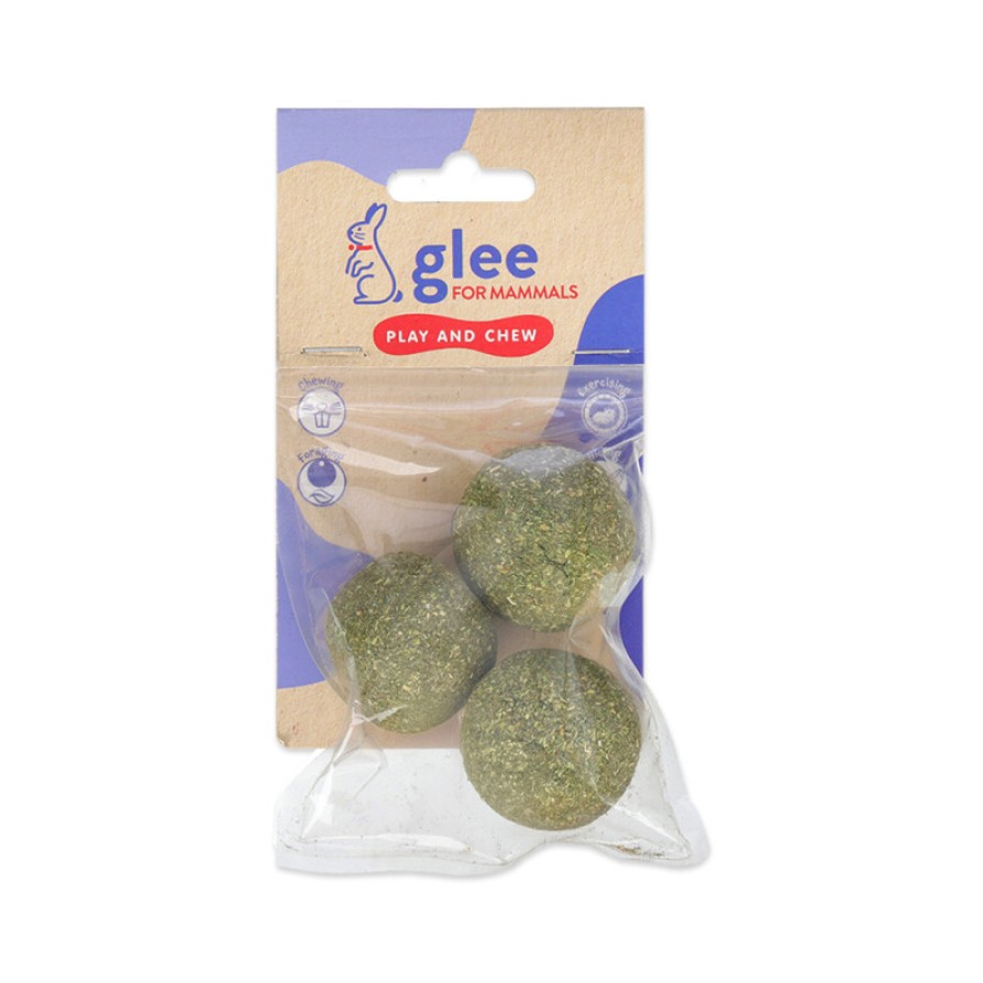 GLEE ΛΙΧΟΥΔΙΑ ΤΡΩΚΤΙΚΩΝ BAKED TIMOTHY HAY BALL WITH CARROT 3pcs 4cm GLEE