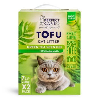PERFECT CARE CAT LITTER TOFU GREEN TEA 14L (2 x 7L)