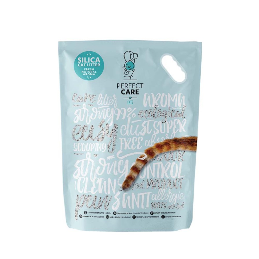 ΑΜΜΟΣ PERFECT CARE CAT SILICA LITTER 10L CAT LEADER