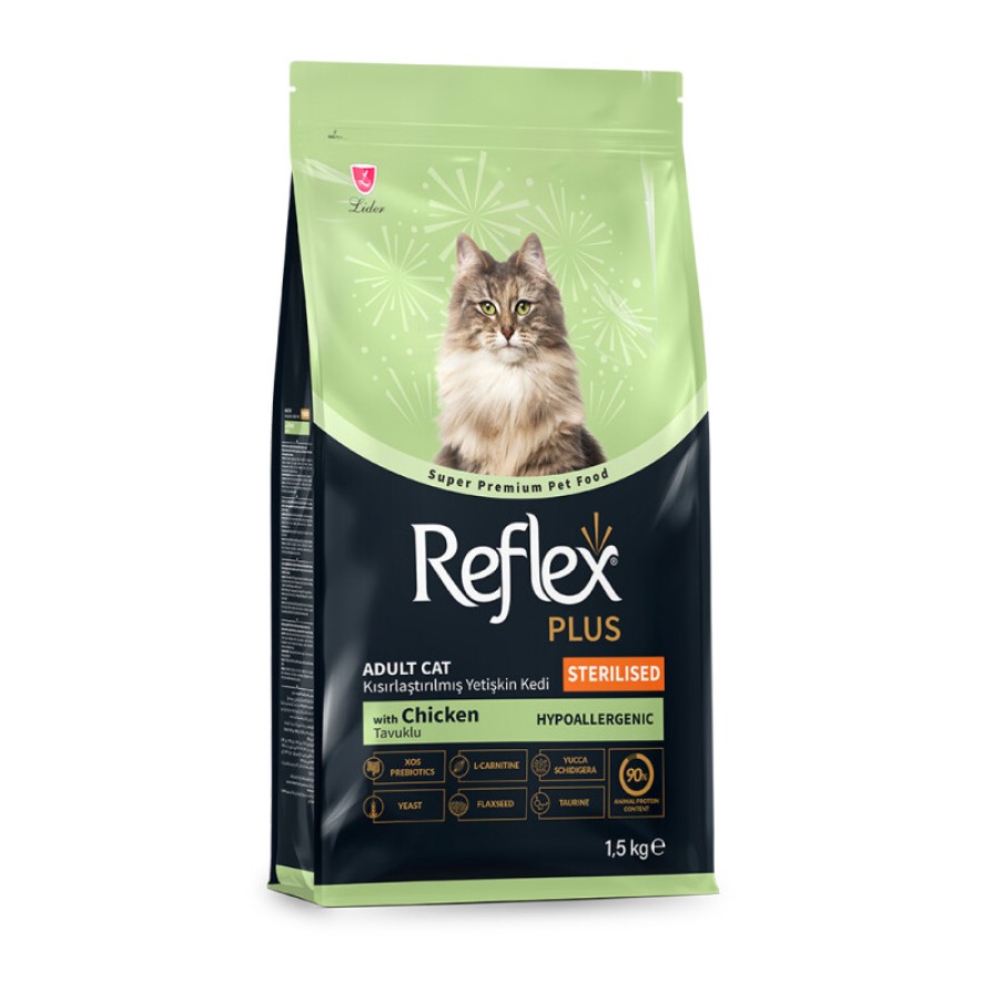 REFLEX PLUS CAT ADULT STERILISED ΚΟΤΟΠΟΥΛΟ 1,5KG REFLEX