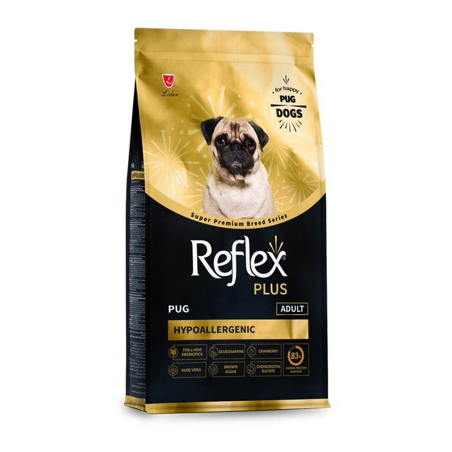REFLEX PLUS BREED PUG ADULT DOG FOOD HYPOALLERGENIC 2kg ΣΚΥΛΟΣ